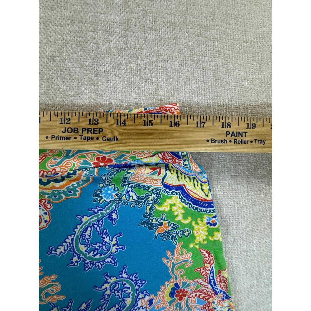 Lauren Ralph Lauren Womens Large Blue Floral Paisley Wide Leg Palazzo Pants Boho - Picture 5 of 10